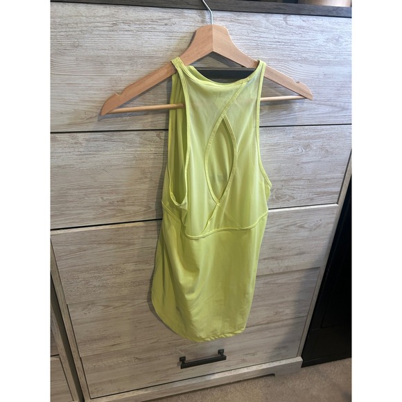 Lululemon Tops - Lululemon High Neck Mesh Back Keyhole Running Tank Top Yellow Size 6